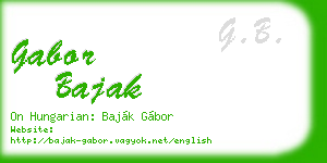 gabor bajak business card